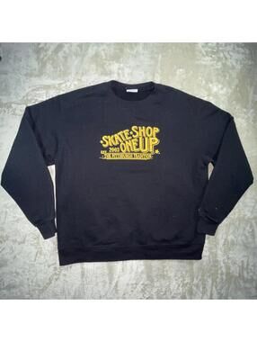 “Skate Shop OneUp Pittsburgh” On a Champion Black Sweatshirt Men’s Sz XL